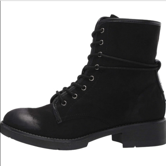Rock & Candy by Zigi Hurley Faux Suede Ankle Lace-up Boots Black 7 - Picture 2 of 9